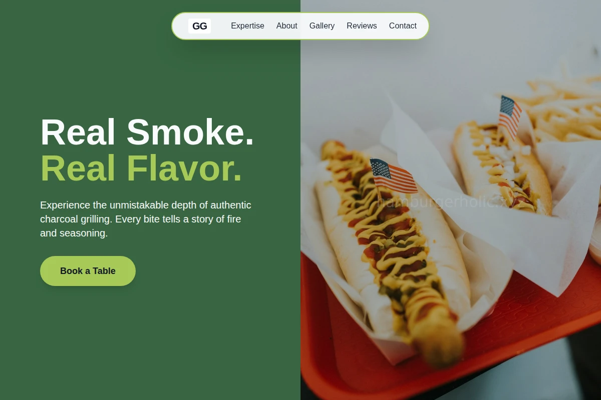 Charcoal American Food